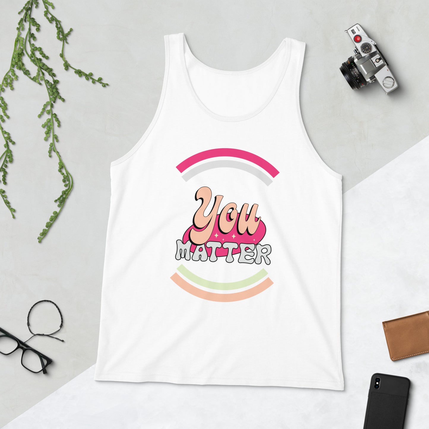 You Matter Retro Unisex Jersey Tank