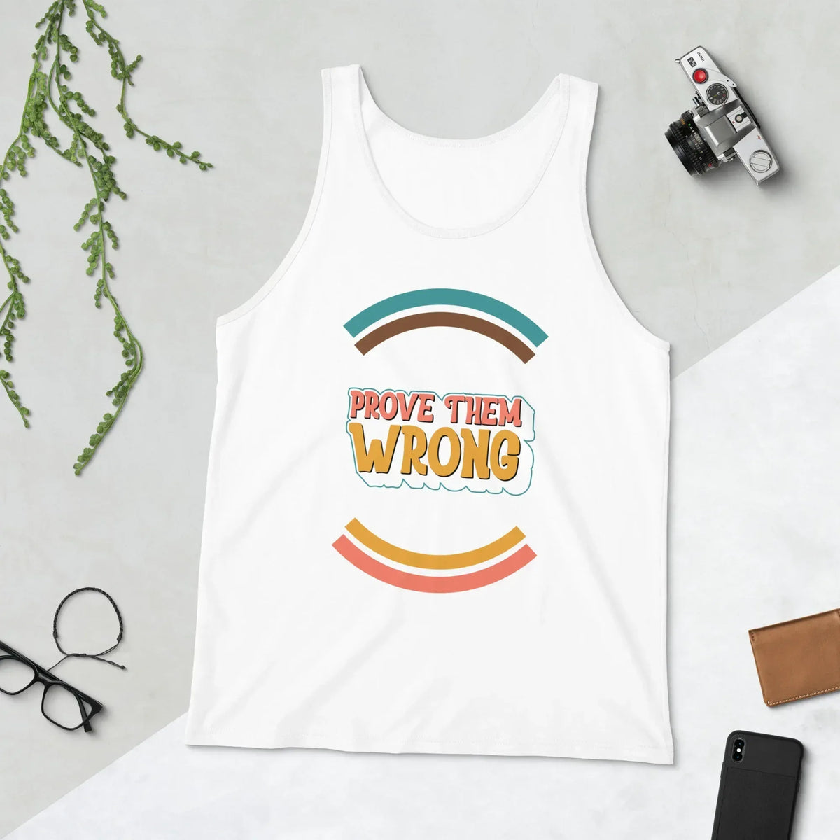 Shop our prove them wrong retro unisex jersey tank featuring the Athletic Heather style option from MySisterIsASurvivor.