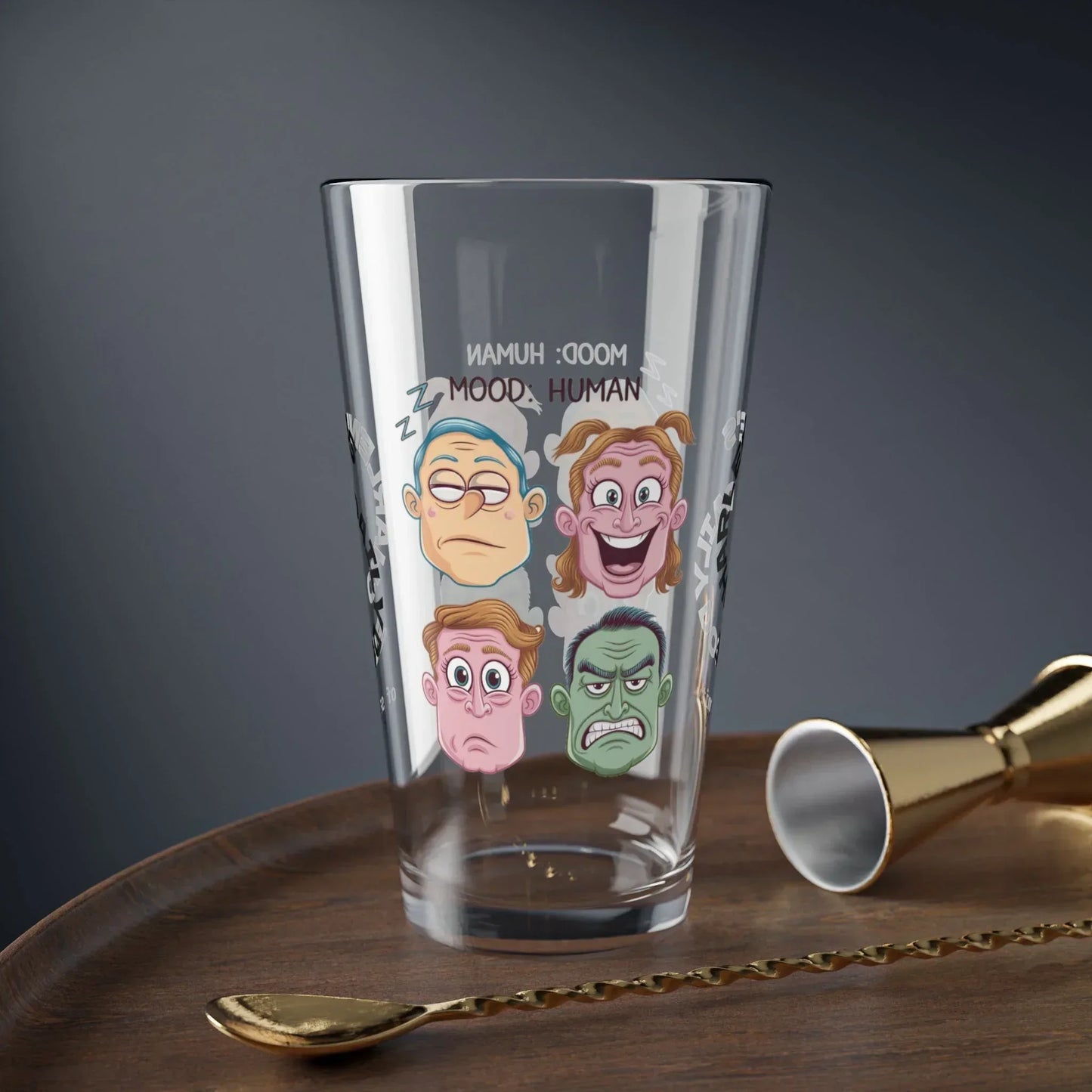 mood-human-personalized-funny-pint-glass-custom-drinkware-with-attitude-humor-for-mental-health-awareness-3060882 - MySisterIsASurvivor