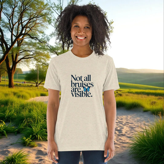 not-all-bruises-are-visible-unisex-tri-blend-t-shirt-personalized-awareness-tee-emotional-abuse-support-gift-1712568 - MySisterIsASurvivor