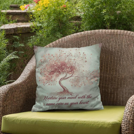 nuture-your-mind-with-the-same-care-as-your-heart-indooroutdoor-pillow-self-care-for-relaxation-mindfulness-emotional-wellness-2885501 - MySisterIsASurvivor