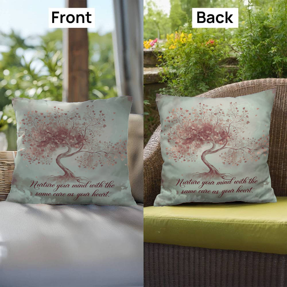 Nuture Your Mind With The Same Care As Your Heart: Indoor/Outdoor Pillow Self-Care for Relaxation, Mindfulness & Emotional Wellness