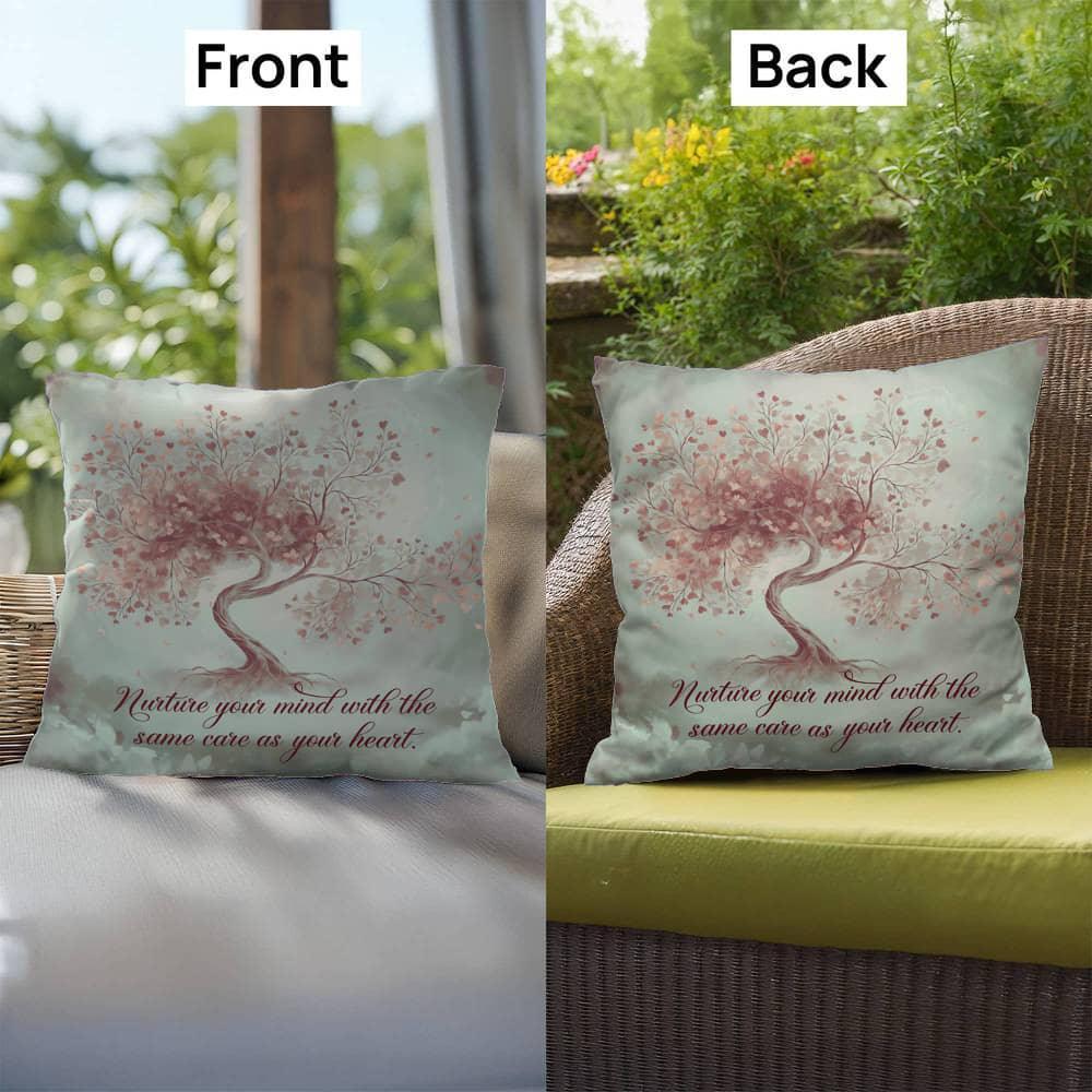 Shop our premium nuture your mind self care pillow from MySisterIsASurvivor.