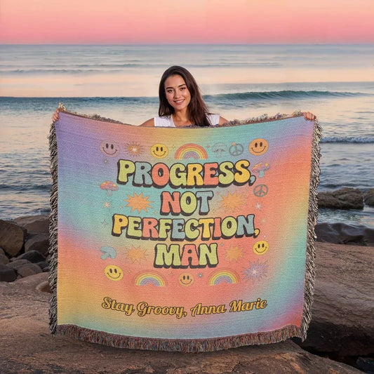 Shop our progress heirloom woven blanket featuring the 60" x 50" style option from MySisterIsASurvivor.