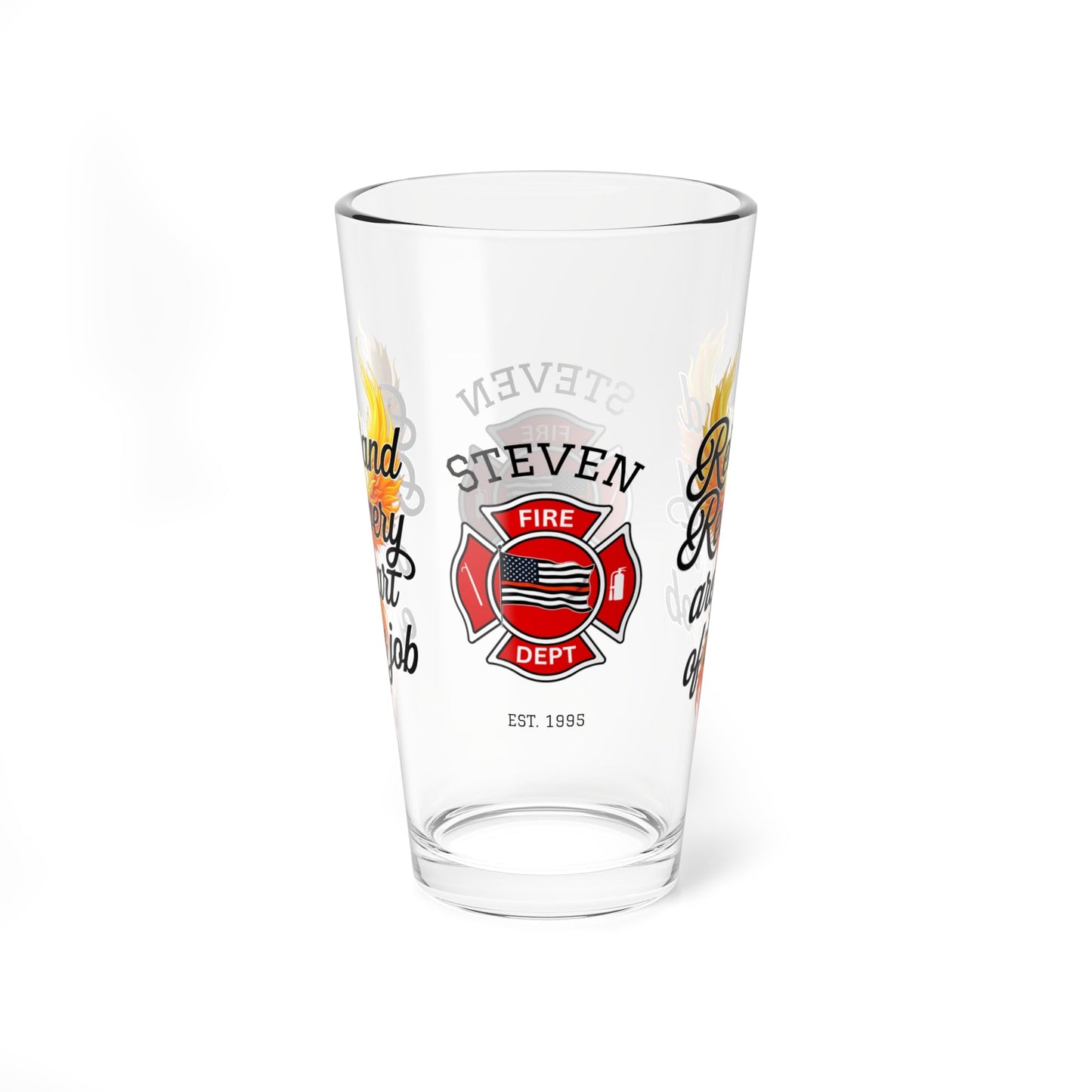 Rest and recovery are part of the job – pint glass encouraging firefighter emotional balance. - MySisterIsASurvivor