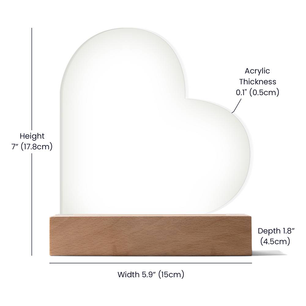 Thriving After Surviving 7" Personalized Acrylic Heart Plaque for Mental Health Support and Healing Gift