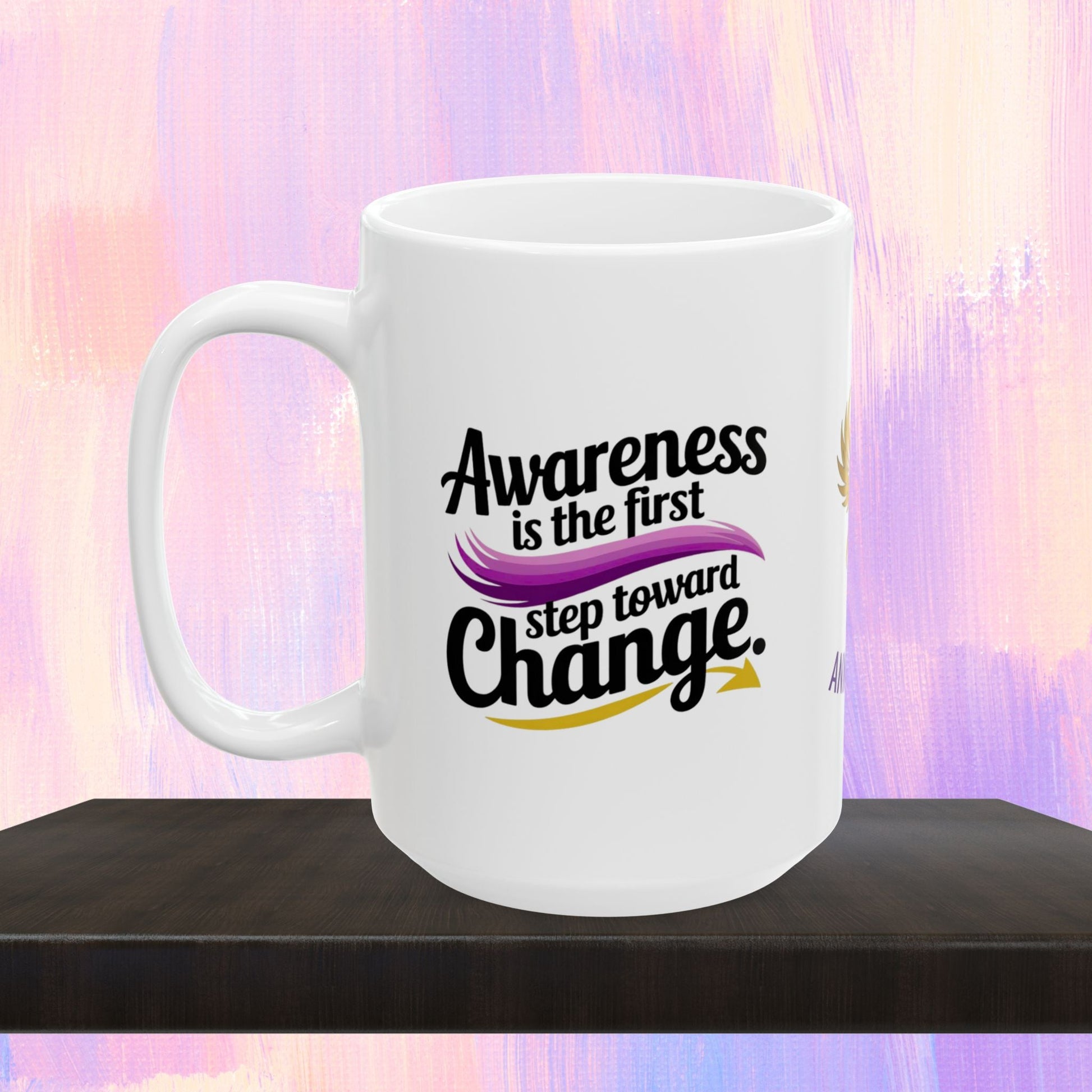 Personalized mug raising awareness for mental health.