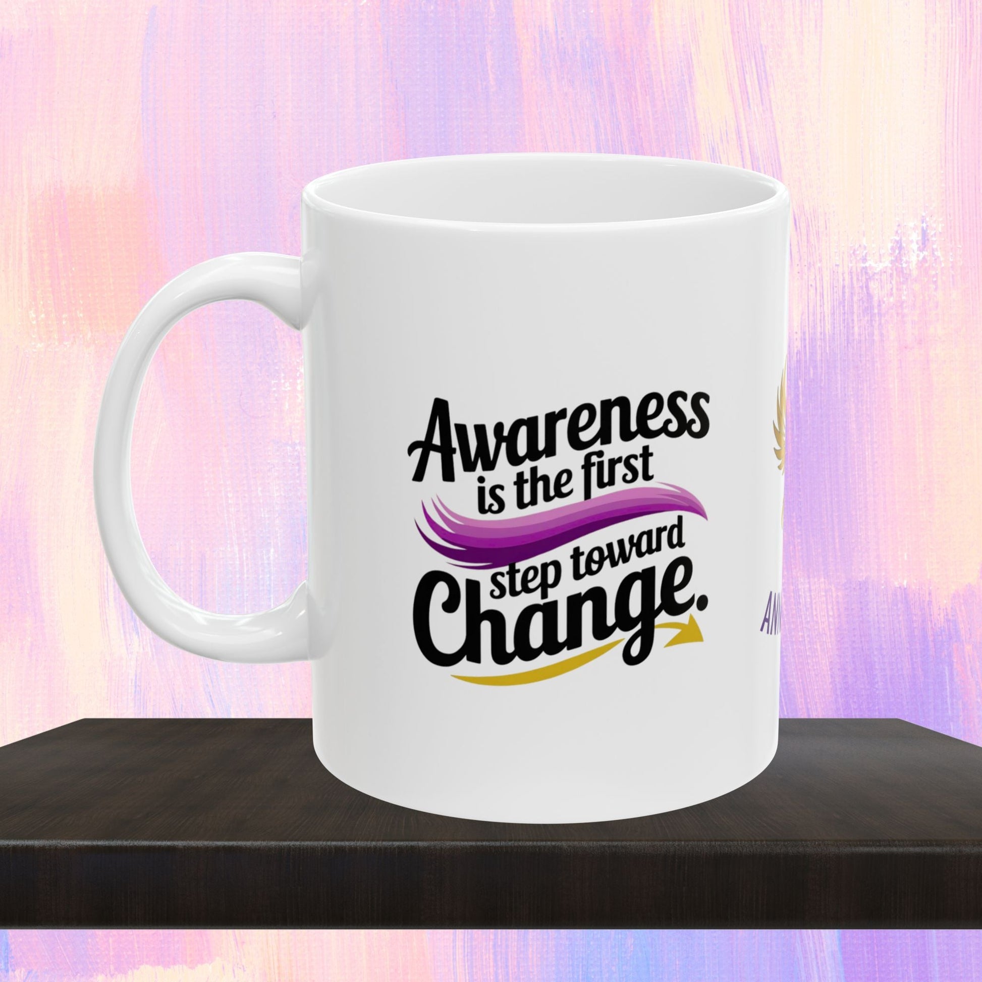 Personalized mug raising awareness for mental health.