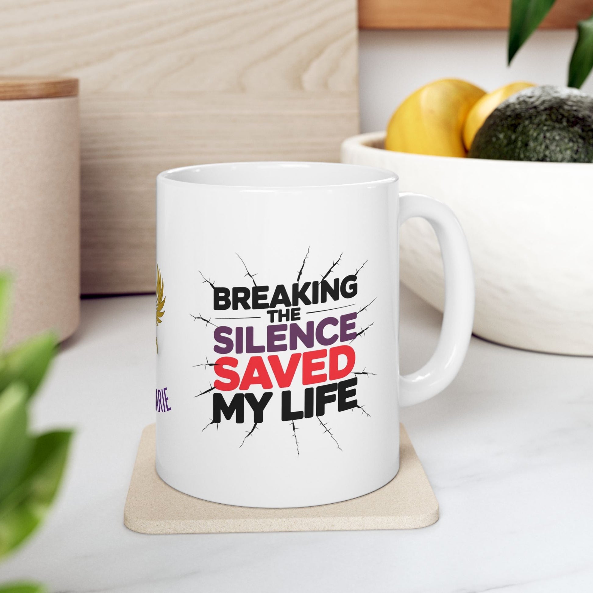 Healing mug with powerful message for survivors.