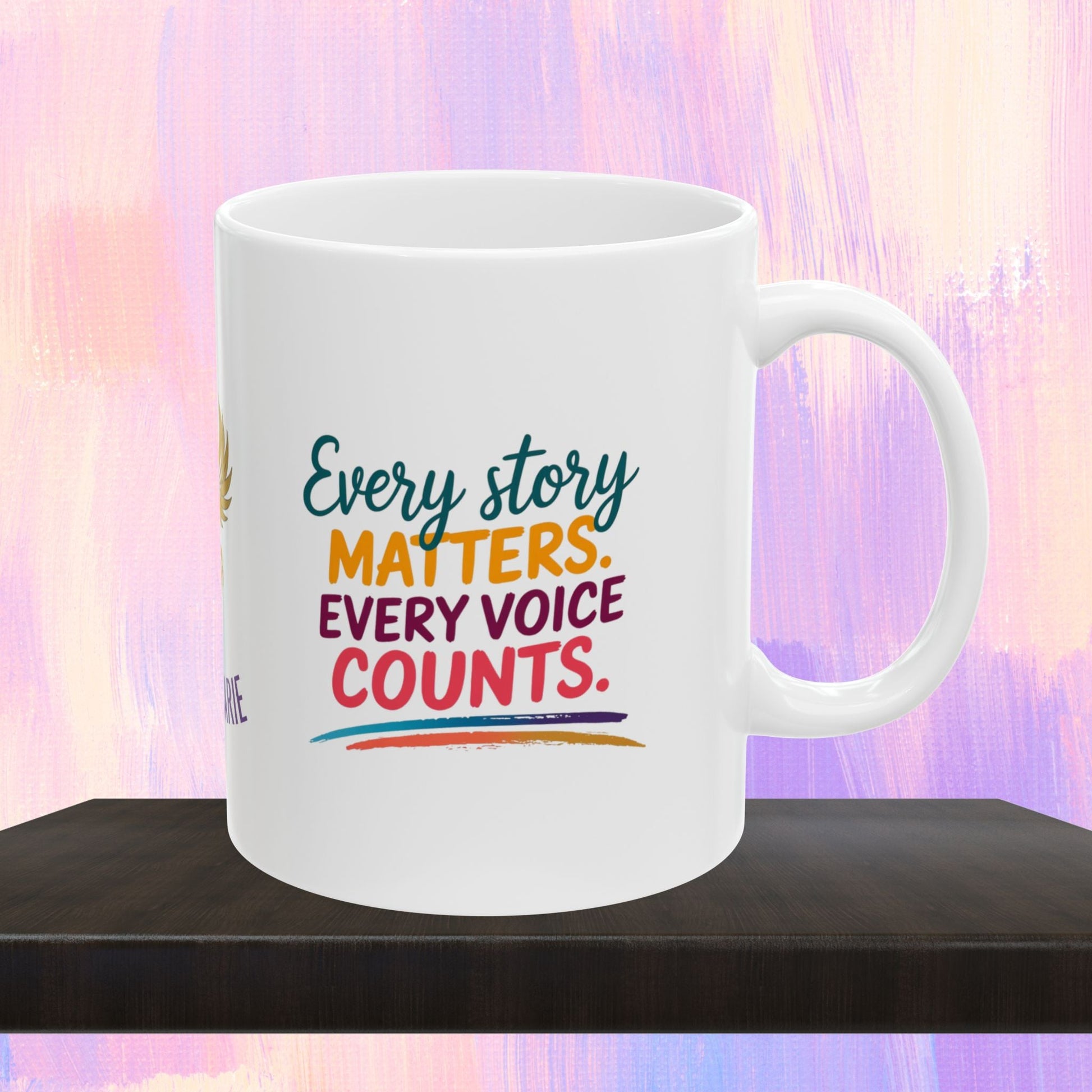 Survivor empowerment mug with message of strength.