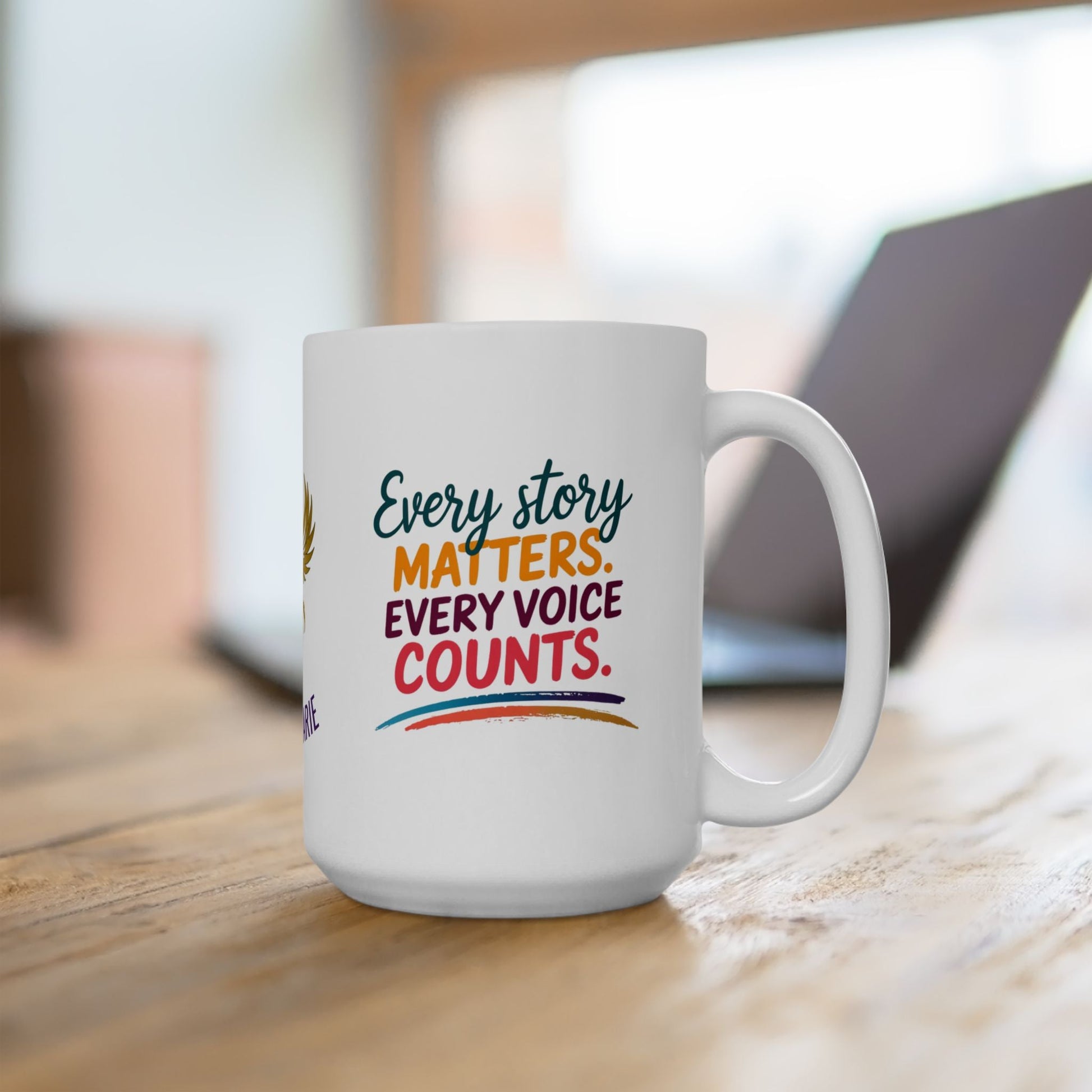 Survivor empowerment mug with message of strength.