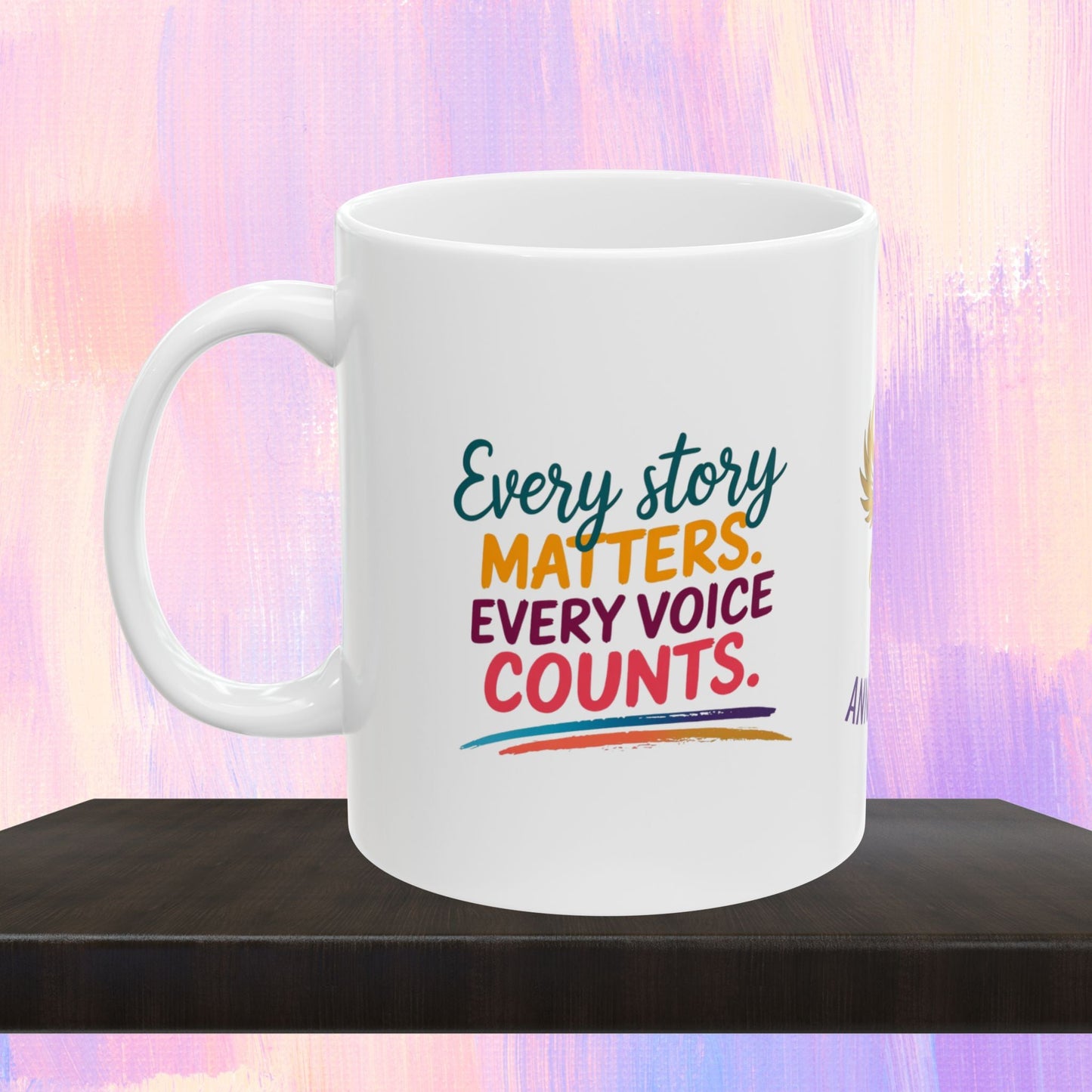 Survivor empowerment mug with message of strength.