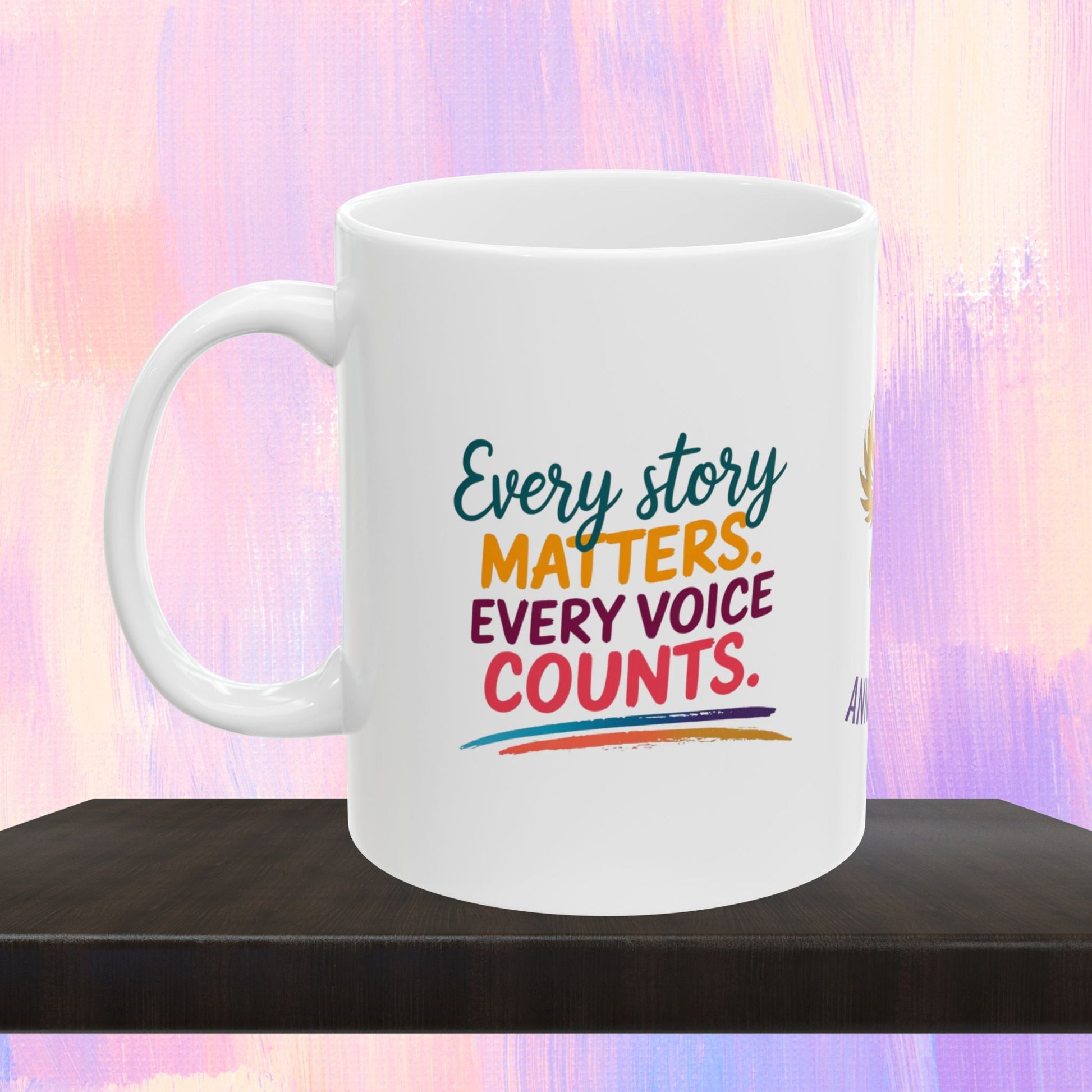 Survivor empowerment mug with message of strength.