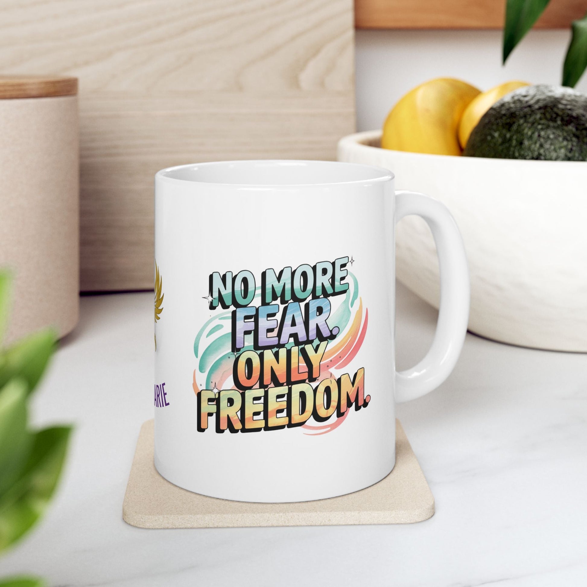 Empowerment mug for survivors of abuse and trauma.