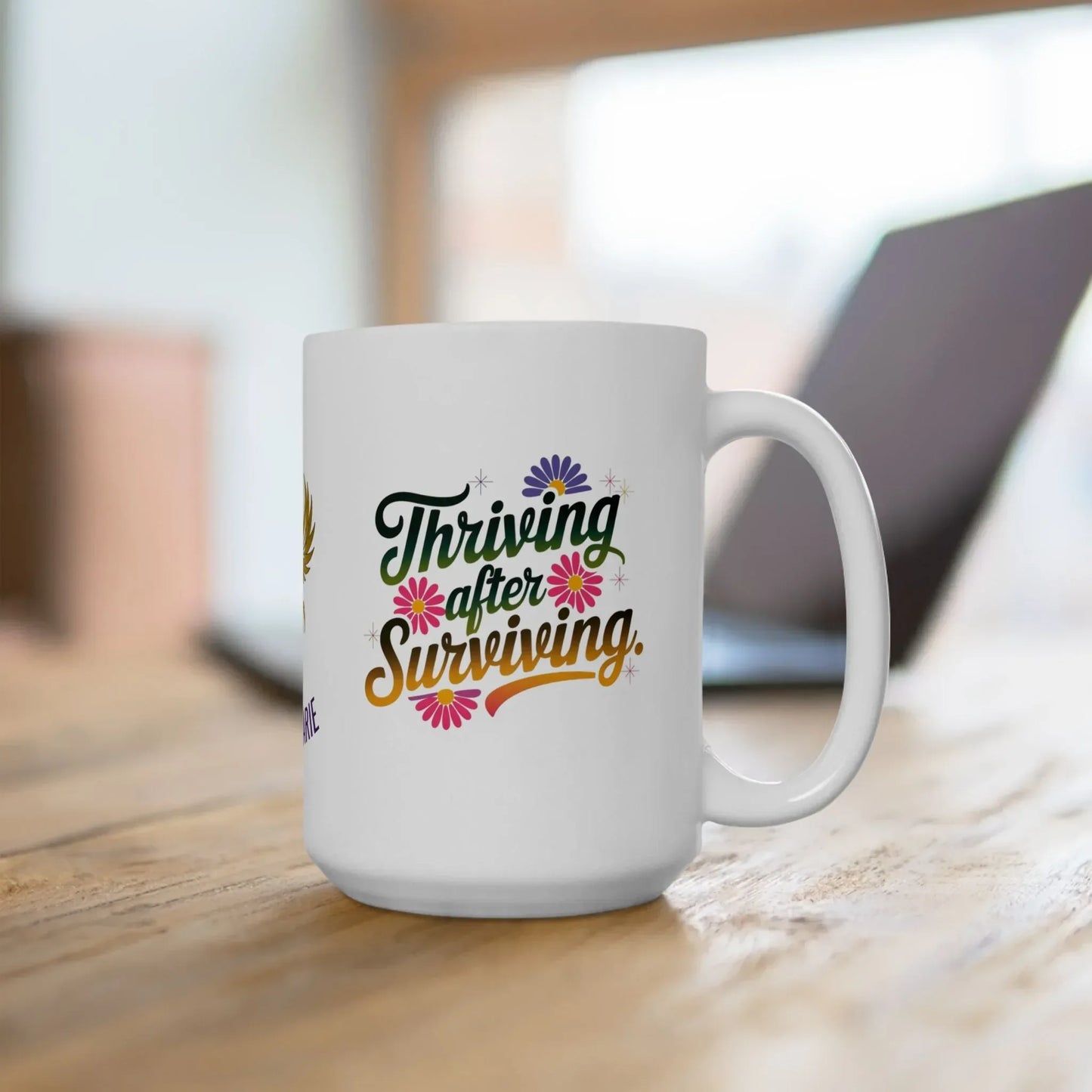 Shop our premium rise reclaim mug thriving after surviving from MySisterIsASurvivor.
