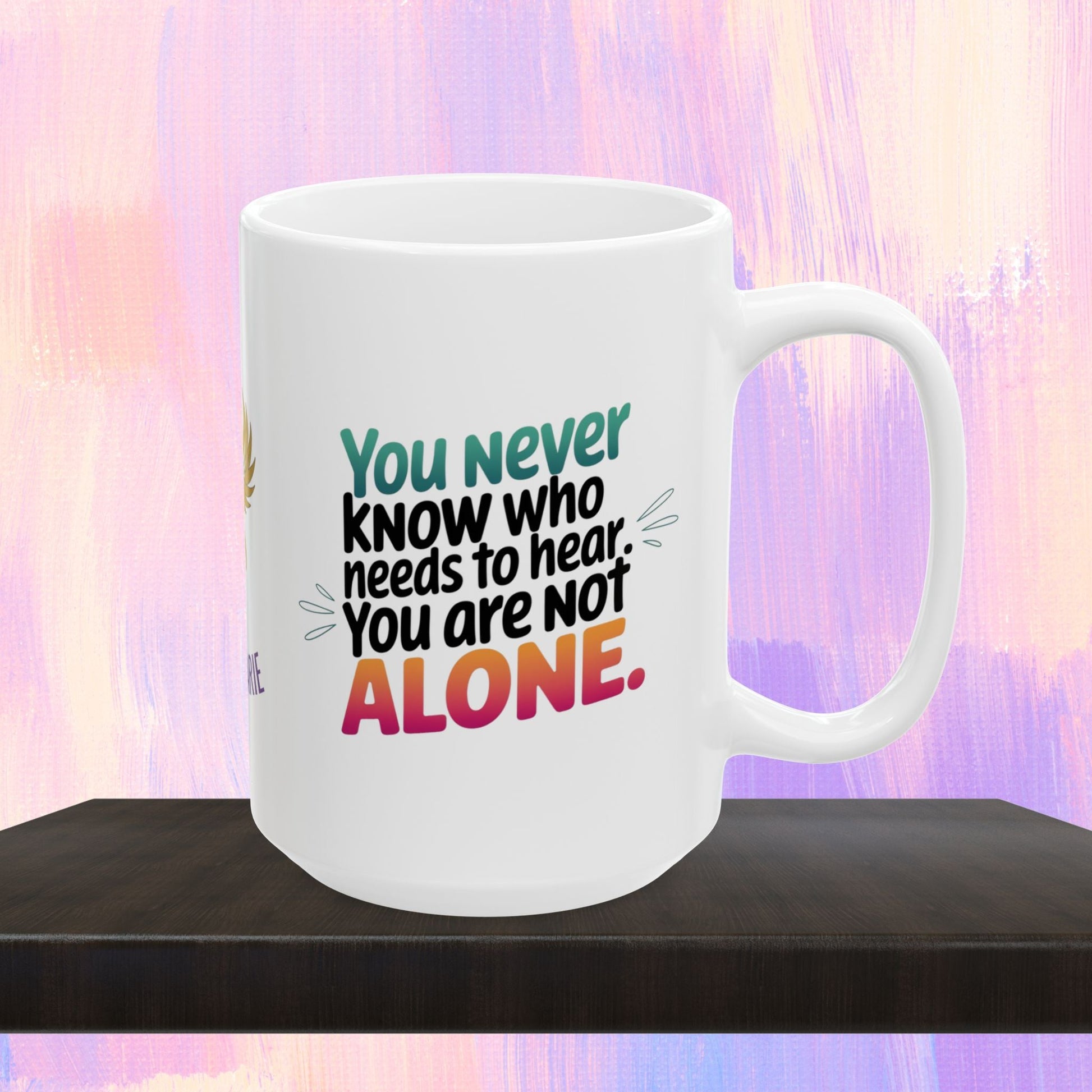 Support mug with message of hope and solidarity.