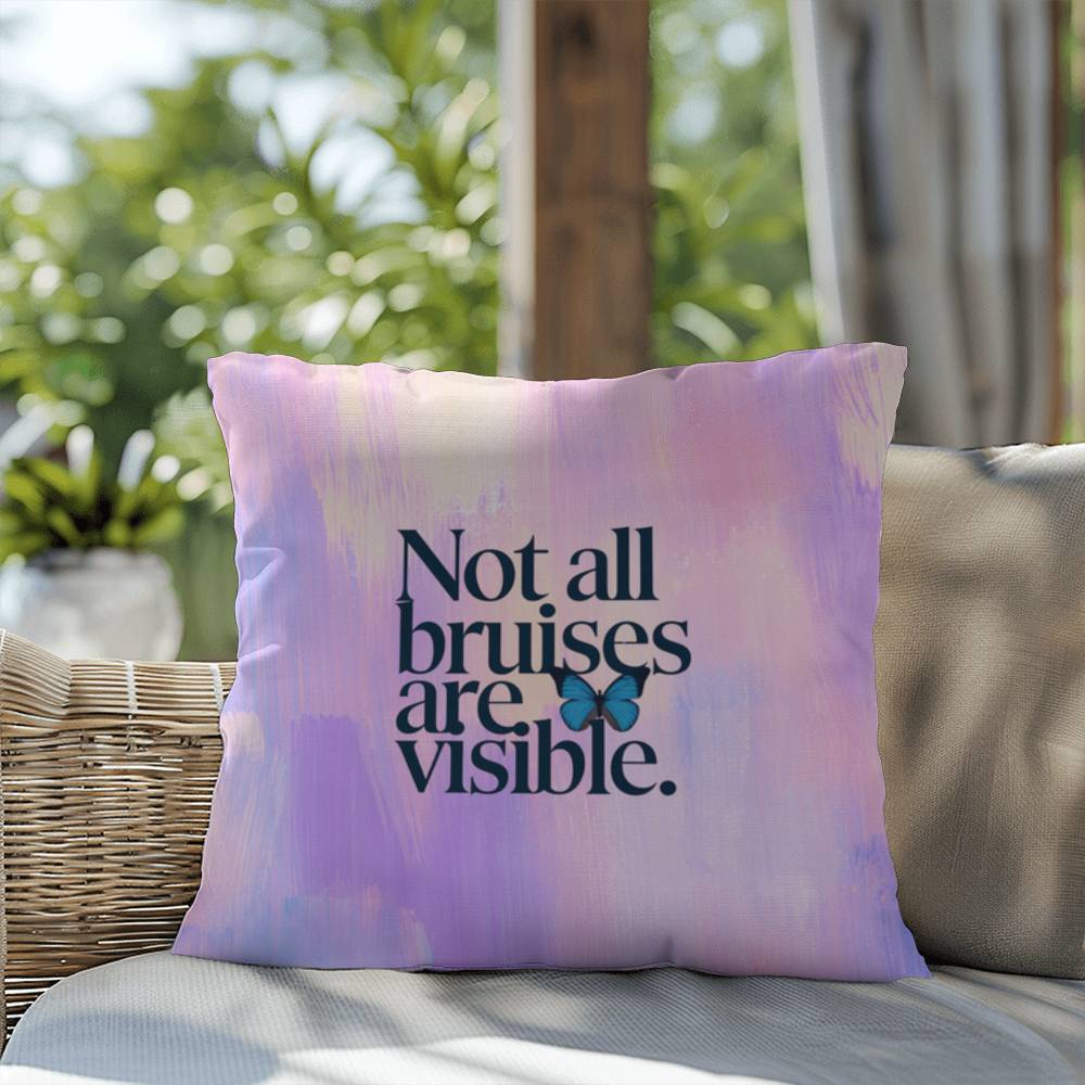 Rise & Reclaim Indoor/Outdoor Pillow – Domestic Abuse Awareness