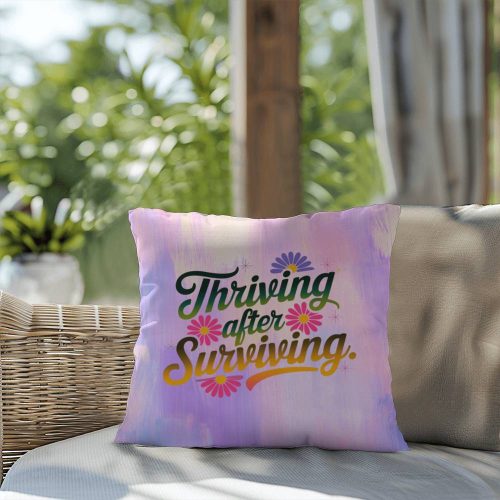 Rise & Reclaim Indoor/Outdoor Pillow – Resilient After Trauma