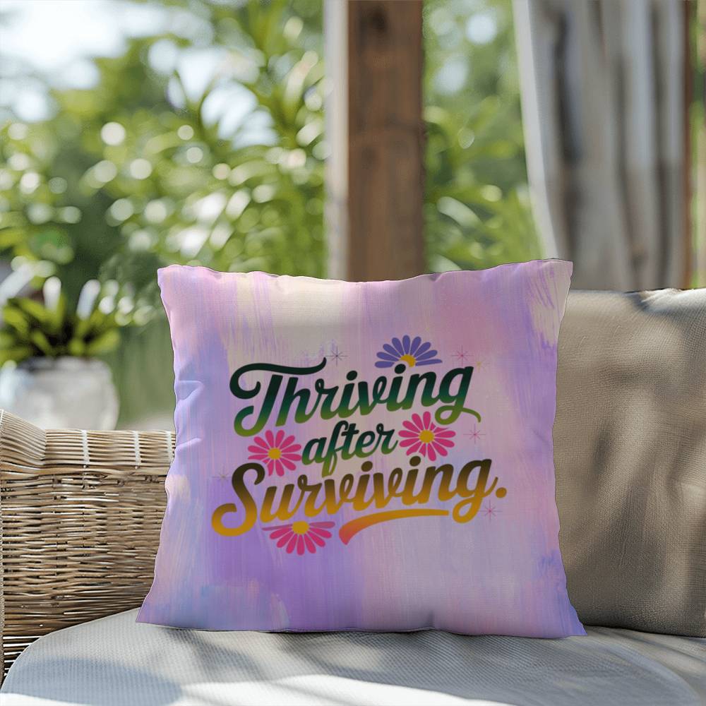 Rise & Reclaim Indoor/Outdoor Pillow – Resilient After Trauma