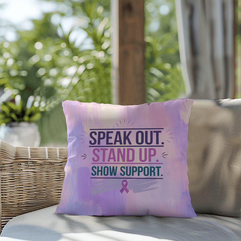 Rise & Reclaim Indoor/Outdoor Pillow – Stand Up for Justice