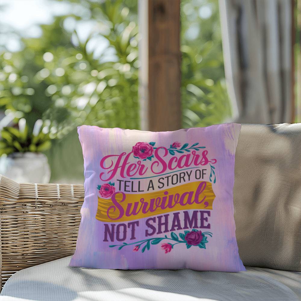 Rise & Reclaim Indoor/Outdoor Pillow – Strength Through Survival