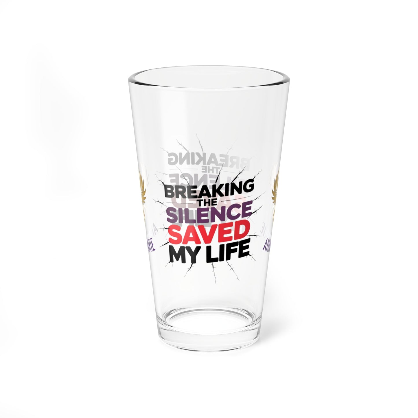 Rise & Reclaim Pint Glass – Breaking the Silence Saved My Life | Survivor Empowerment Pint