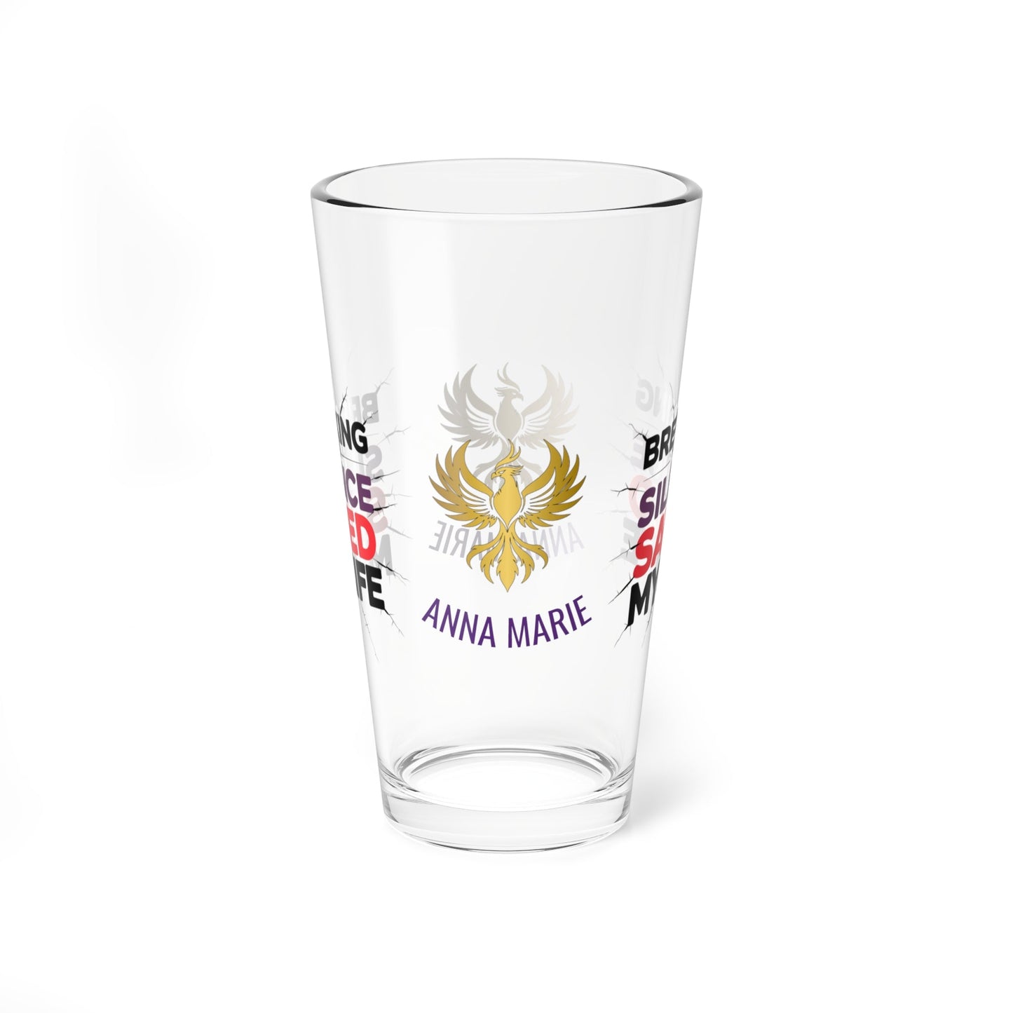 Rise & Reclaim Pint Glass – Breaking the Silence Saved My Life | Survivor Empowerment Pint