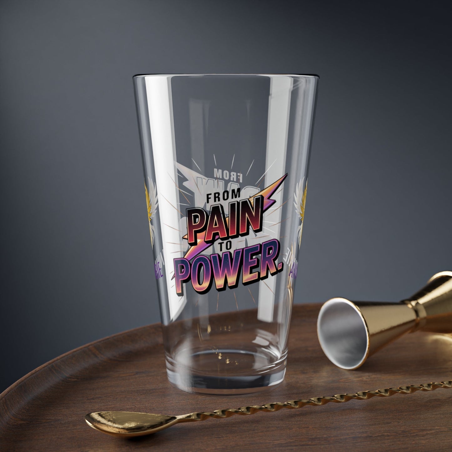 Rise & Reclaim Pint Glass – From Pain to Power | Empowerment Drinkware for Survivors