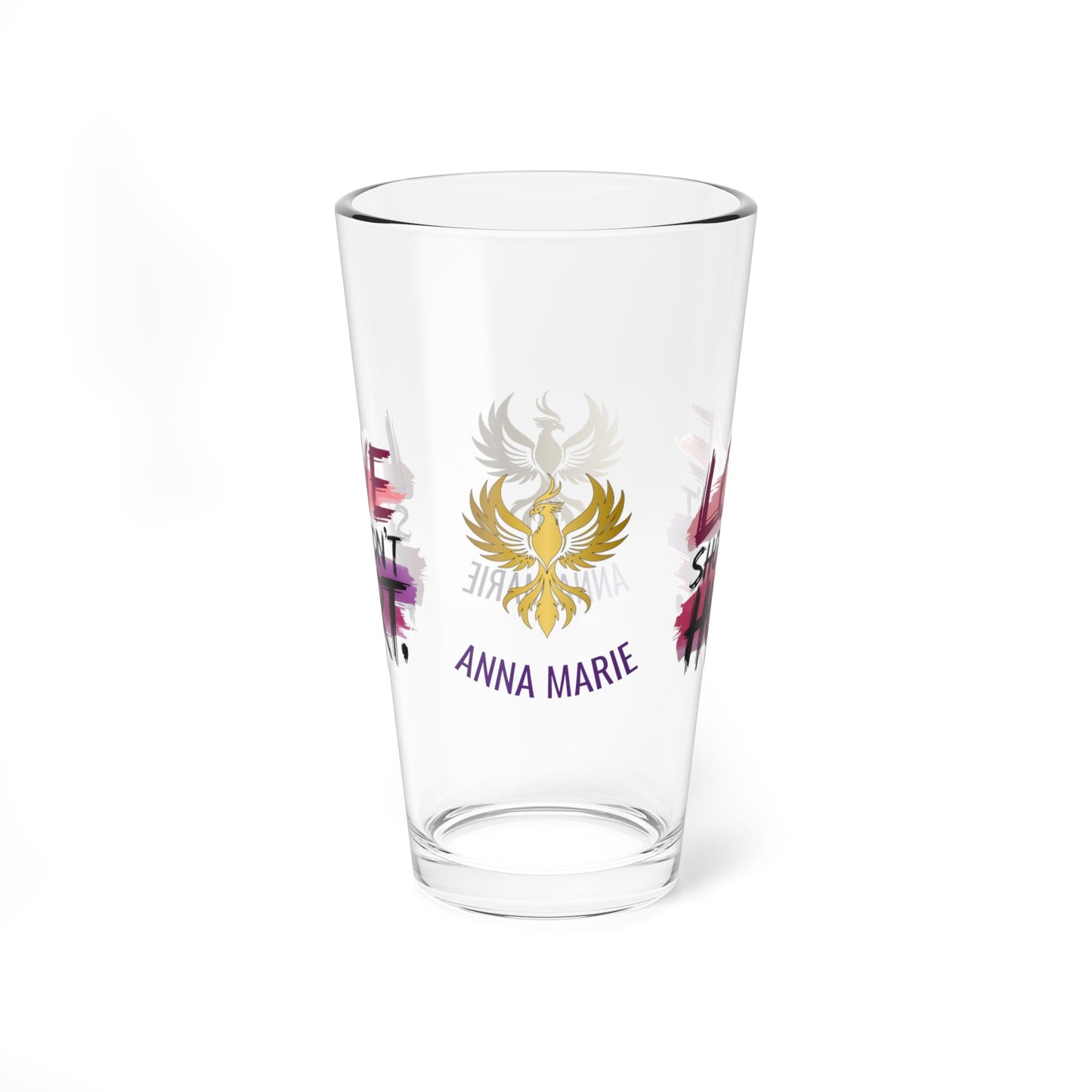 Rise & Reclaim Pint Glass – Love Shouldn't Hurt | DV Awareness and Empowerment Gift - MySisterIsASurvivor