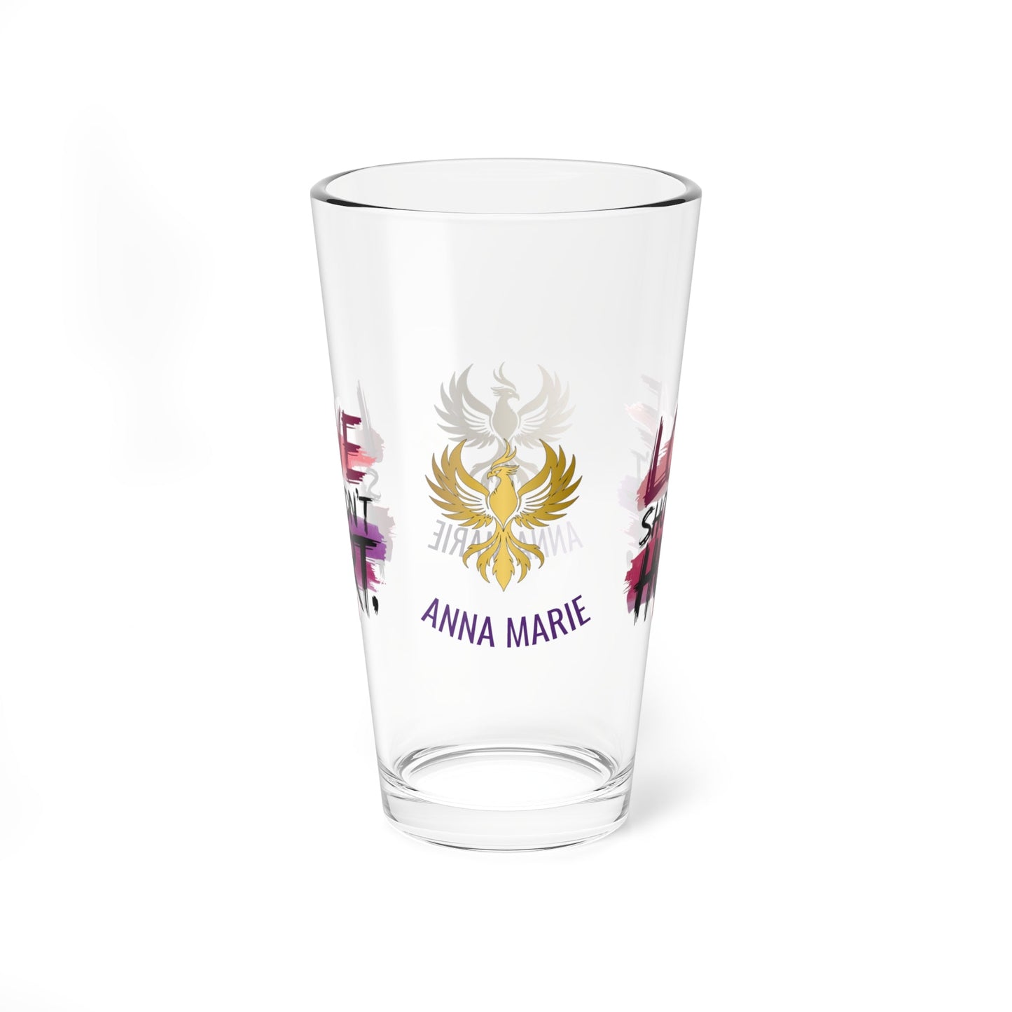 Rise & Reclaim Pint Glass – Love Shouldn't Hurt | DV Awareness and Empowerment Gift - MySisterIsASurvivor