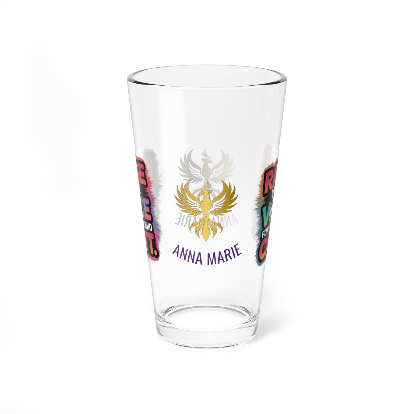 Rise & Reclaim Pint Glass – Raise Your Voice for Those Who Can't | Survivor Support Glass - MySisterIsASurvivor