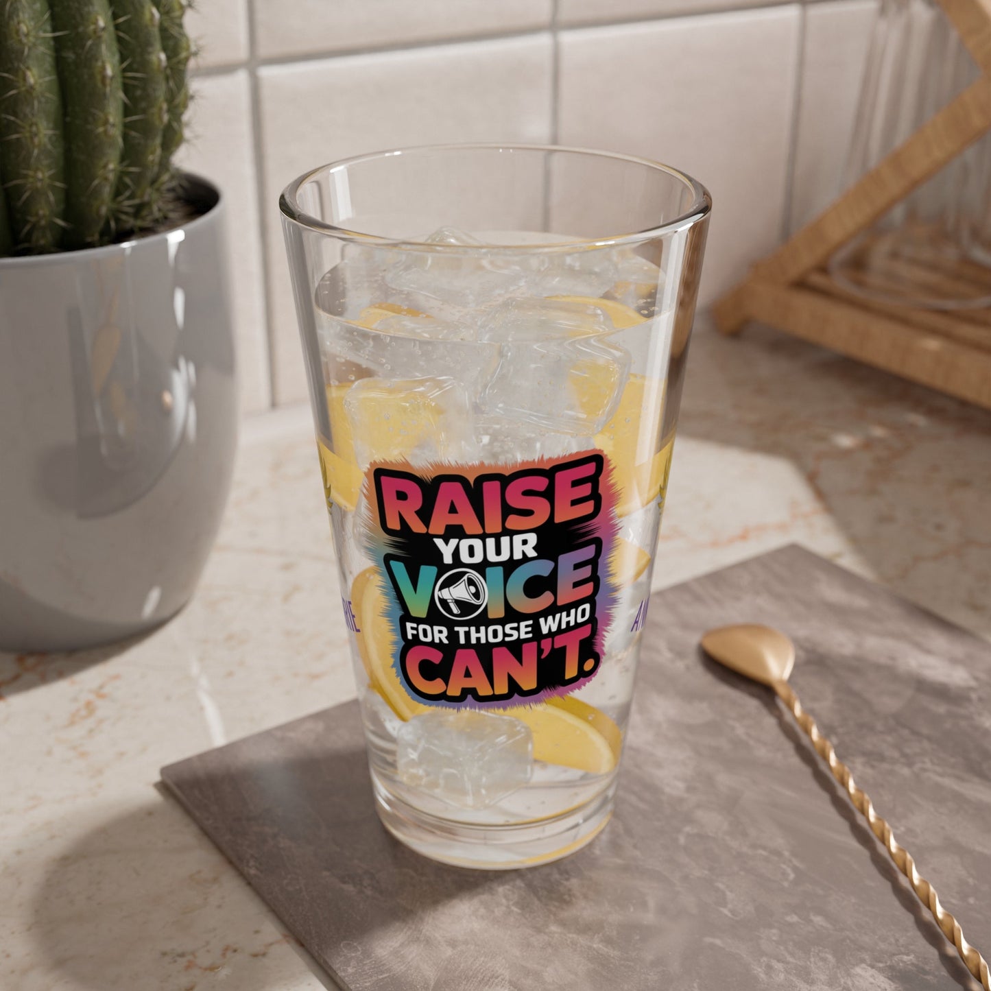 Rise & Reclaim Pint Glass – Raise Your Voice for Those Who Can't | Survivor Support Glass - MySisterIsASurvivor