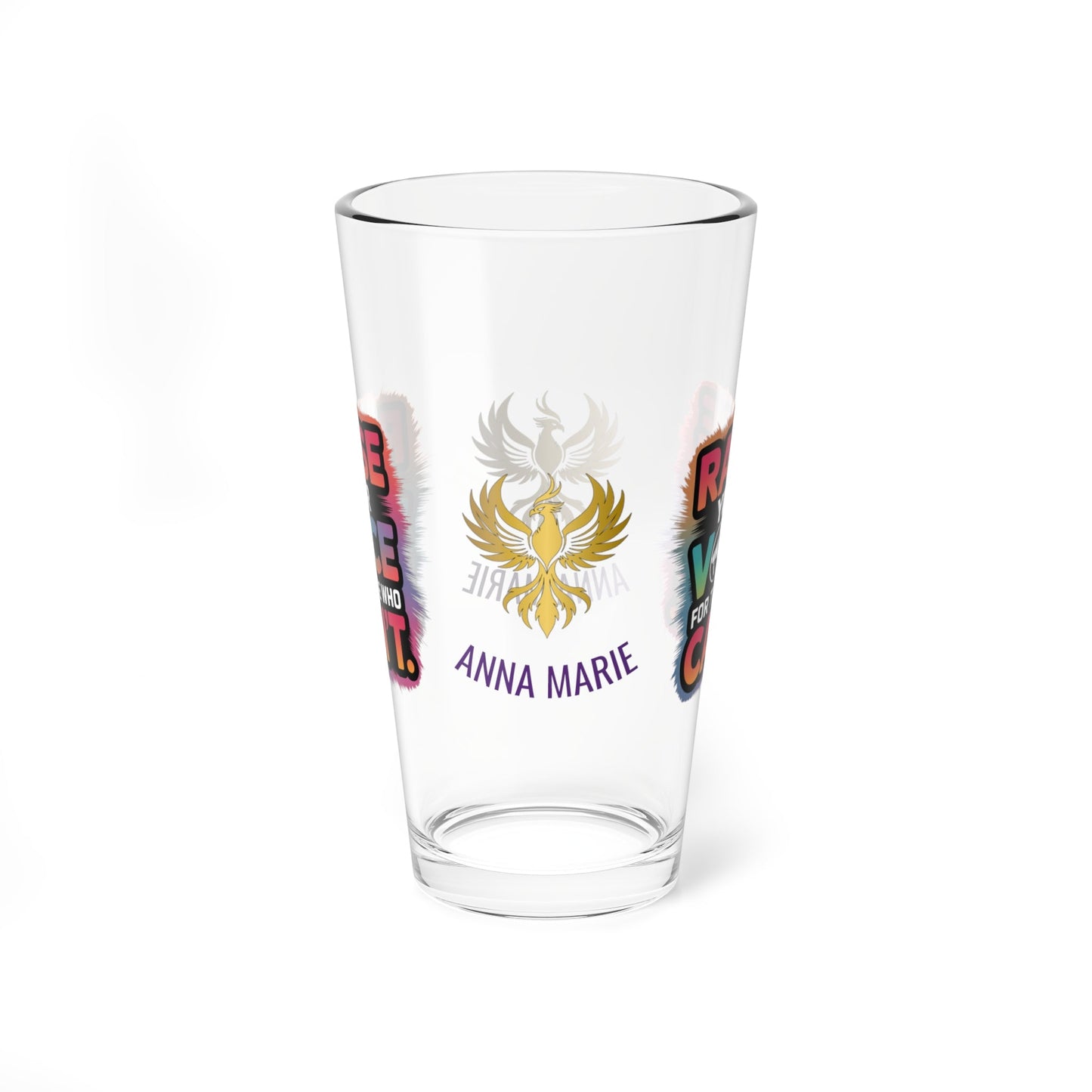 Rise & Reclaim Pint Glass – Raise Your Voice for Those Who Can't | Survivor Support Glass - MySisterIsASurvivor