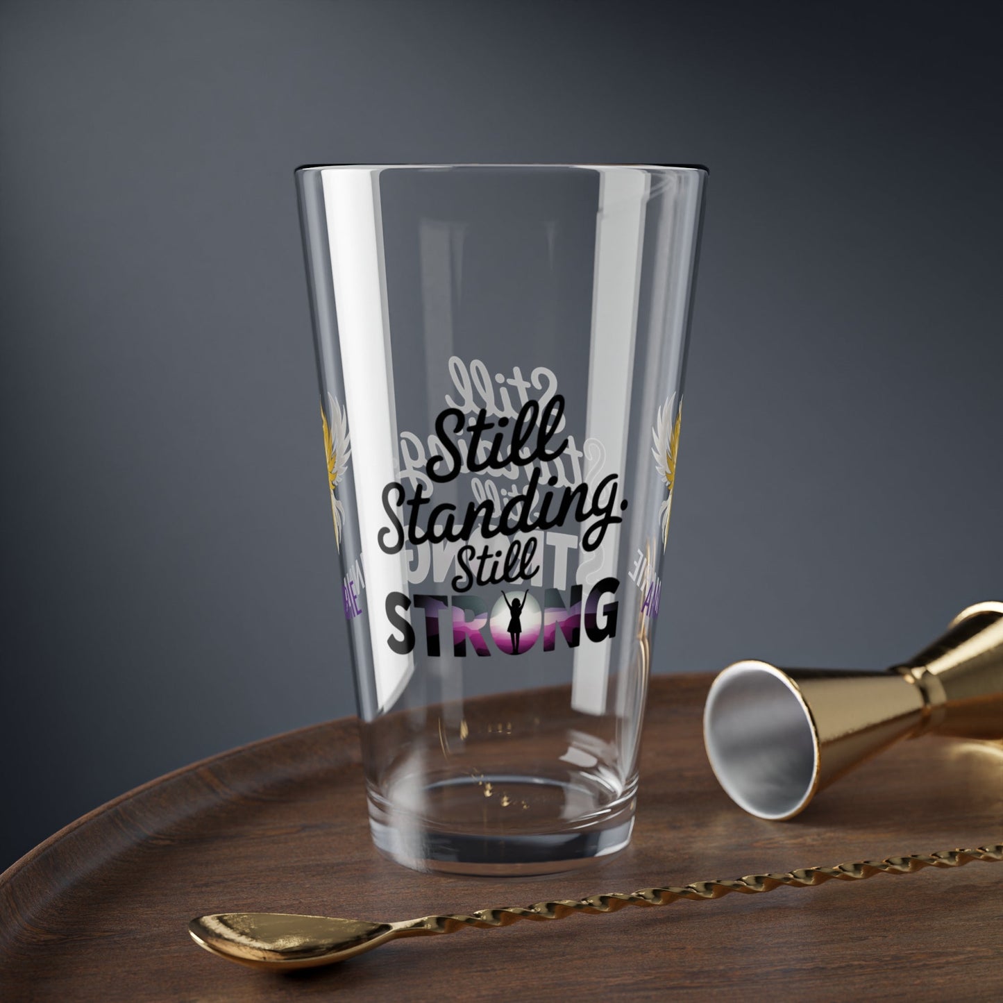 Rise & Reclaim Pint Glass – Still Standing. Still Strong | Empowerment Drinkware for Survivors - MySisterIsASurvivor