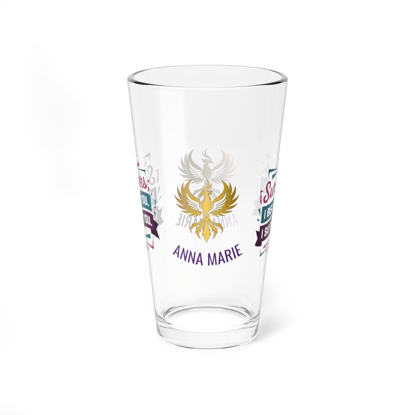 Rise & Reclaim Pint Glass – To Survivors: I Believe You. I Support You | Advocacy Pint - MySisterIsASurvivor