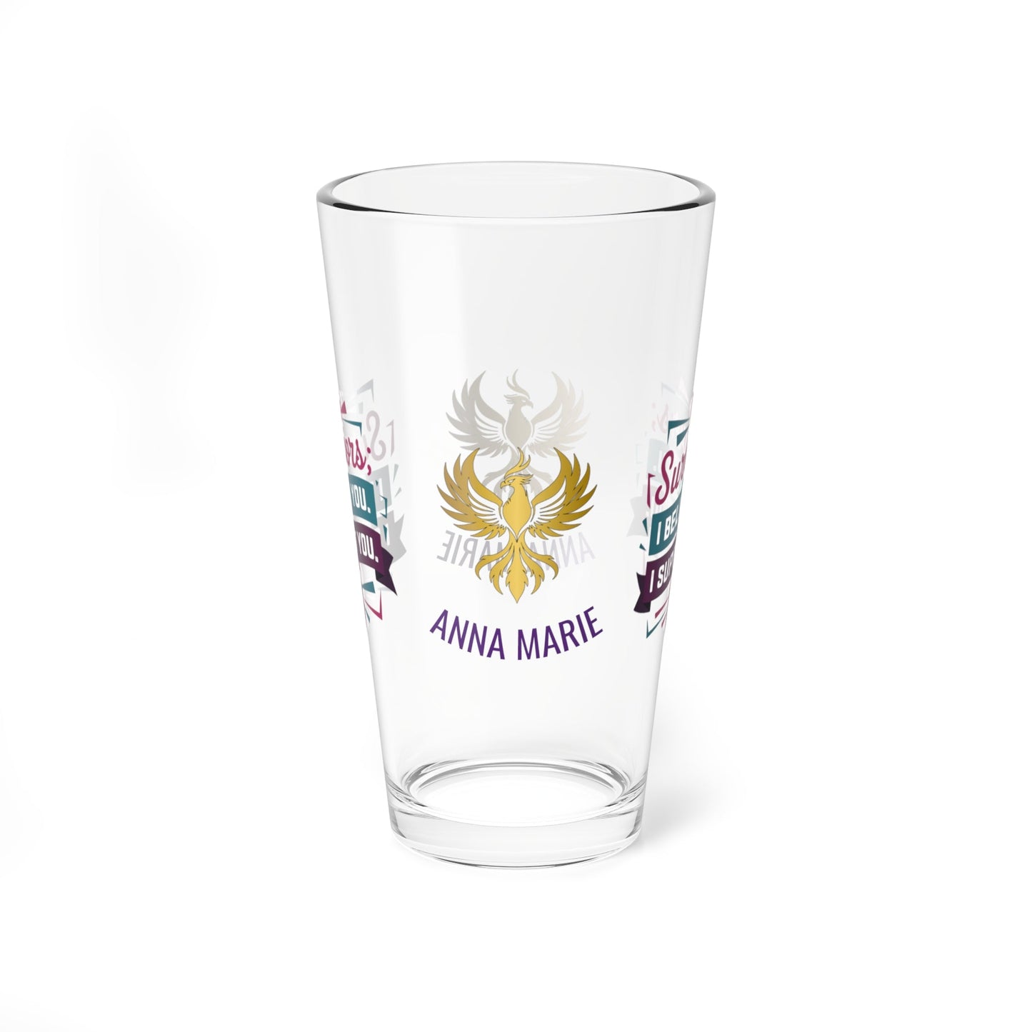 Rise & Reclaim Pint Glass – To Survivors: I Believe You. I Support You | Advocacy Pint - MySisterIsASurvivor