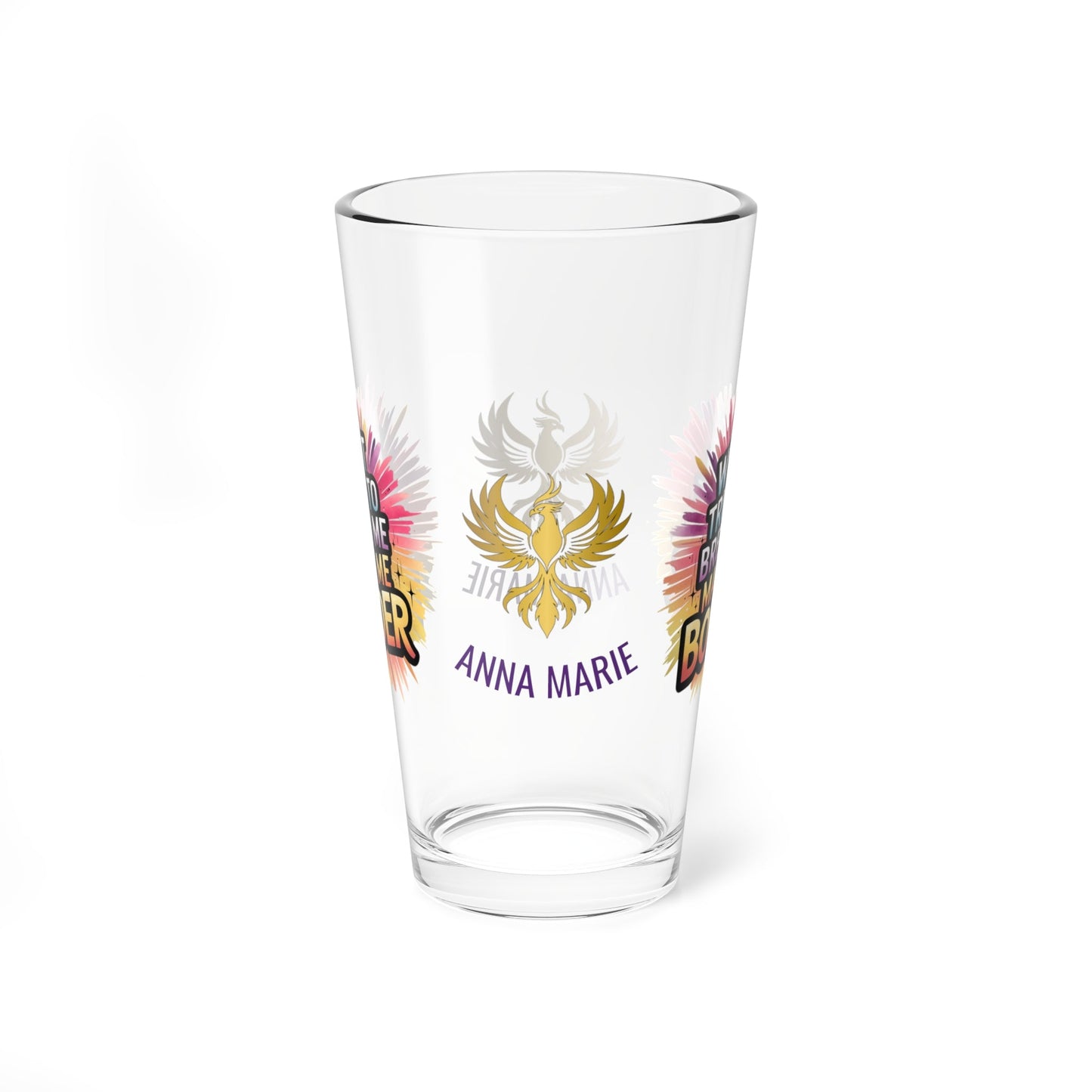 Rise & Reclaim Pint Glass – What Tried to Break Me Made Me Bolder | Survivor Strength Glass - MySisterIsASurvivor