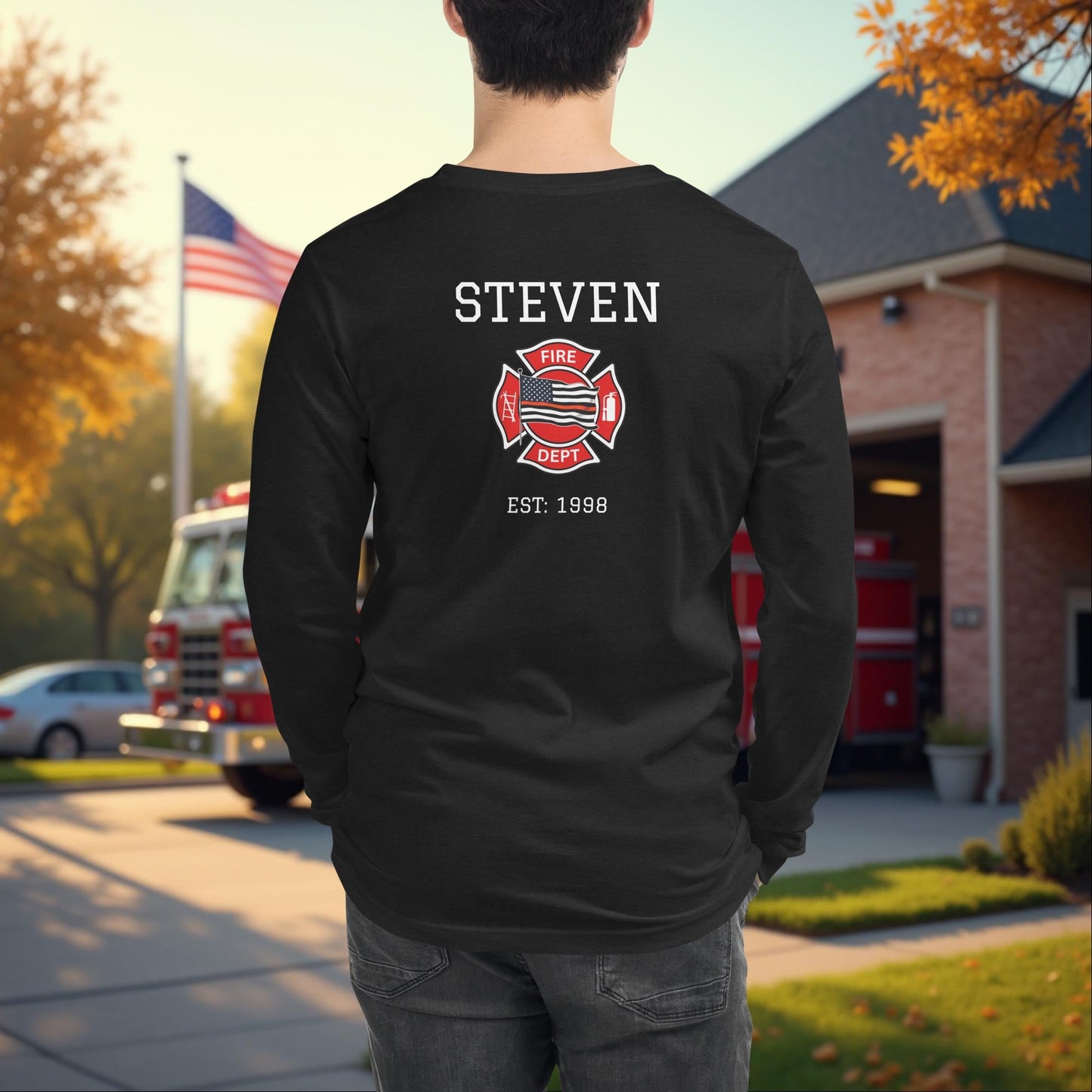 Saving Others Starts With Saving Yourself - Firefighter Support Long Sleeve Tee, Self - Care and Wellness Shirt - MySisterIsASurvivor