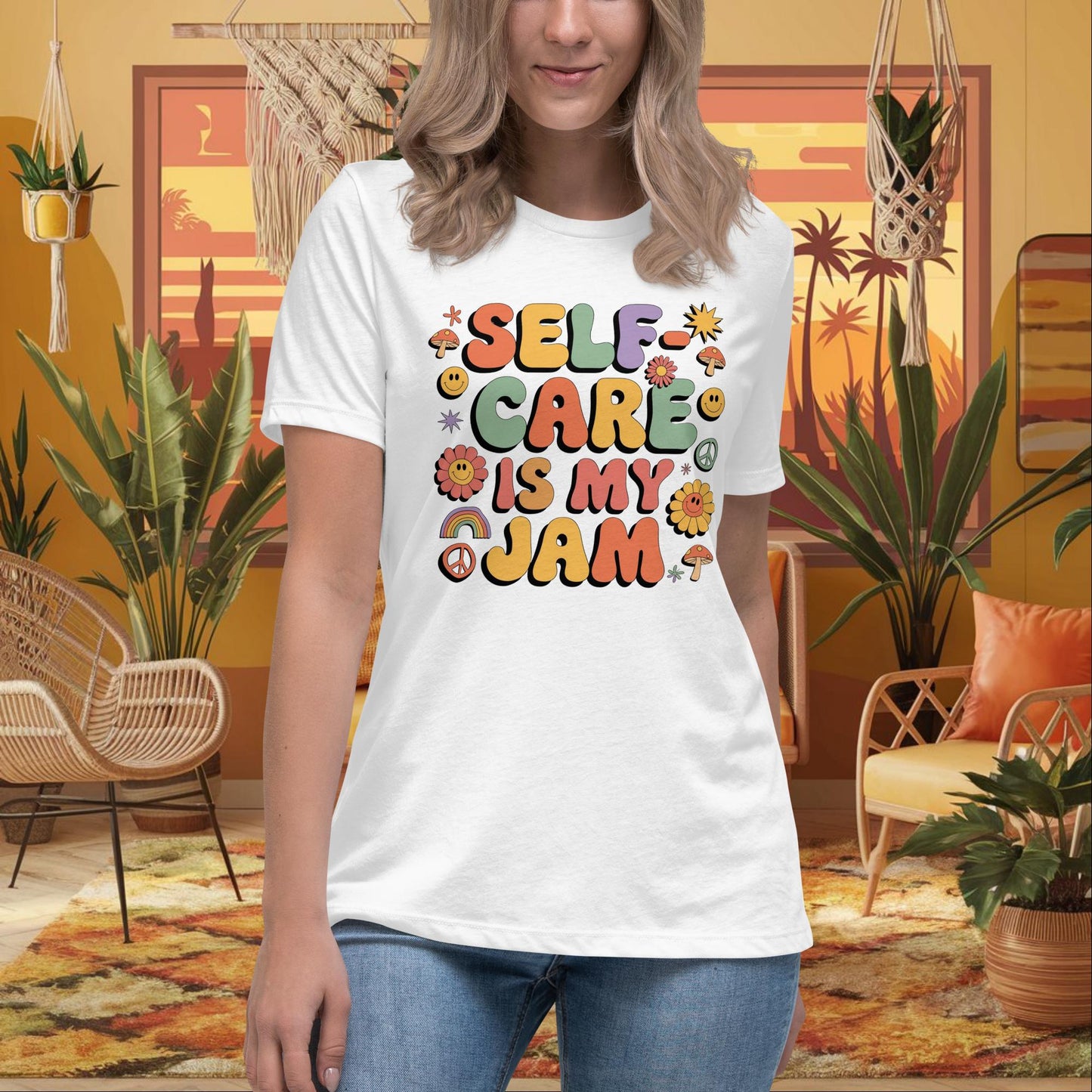 Self - Care Is My Jam Women’s Relaxed T-Shirt - Personalized Self - Love & Healing Shirt - MySisterIsASurvivor