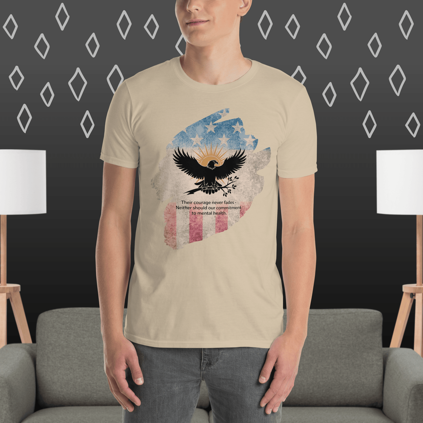 Their Courage Never Fades T-Shirt | Veteran Tribute Gift | PTSD Awareness Shirt | Memorial Day Tee | Mental Health Support Unisex Shirt
