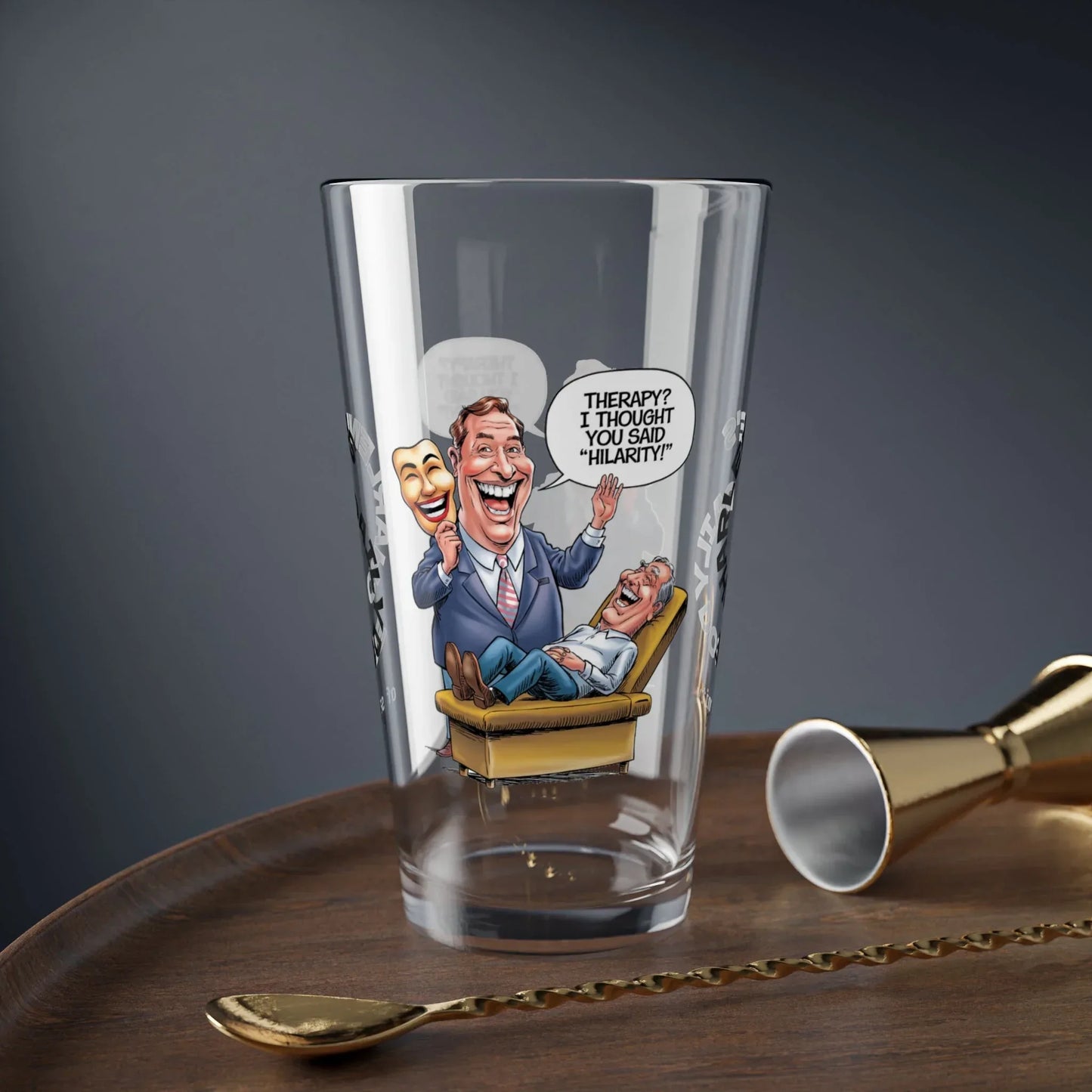 Shop our premium therapy i thought you said hilarity pint glass from MySisterIsASurvivor.