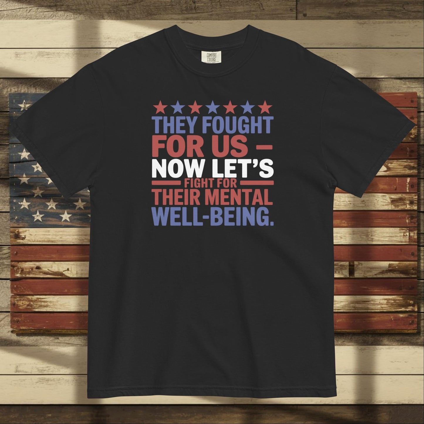 They Fought for Us Heavyweight T-Shirt - Personalized Veteran Honor Tee for Military Families & Patriotic Support - MySisterIsASurvivor