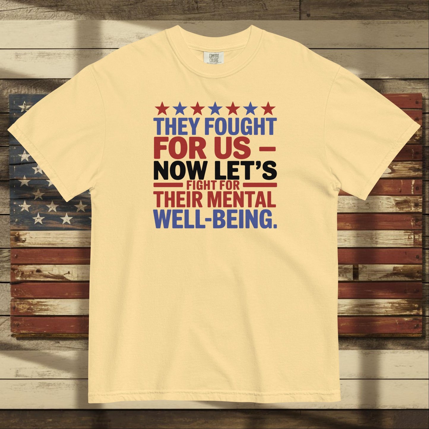 They Fought for Us Heavyweight T-Shirt - Personalized Veteran Honor Tee for Military Families & Patriotic Support - MySisterIsASurvivor