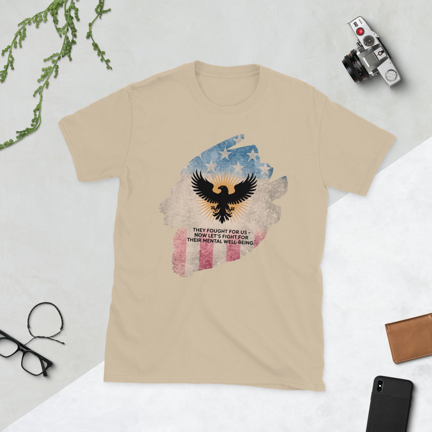 They Fought For Us T-Shirt | Veteran Tribute Gift | PTSD Awareness Shirt | Memorial Day Tee | Mental Health Support Unisex Shirt
