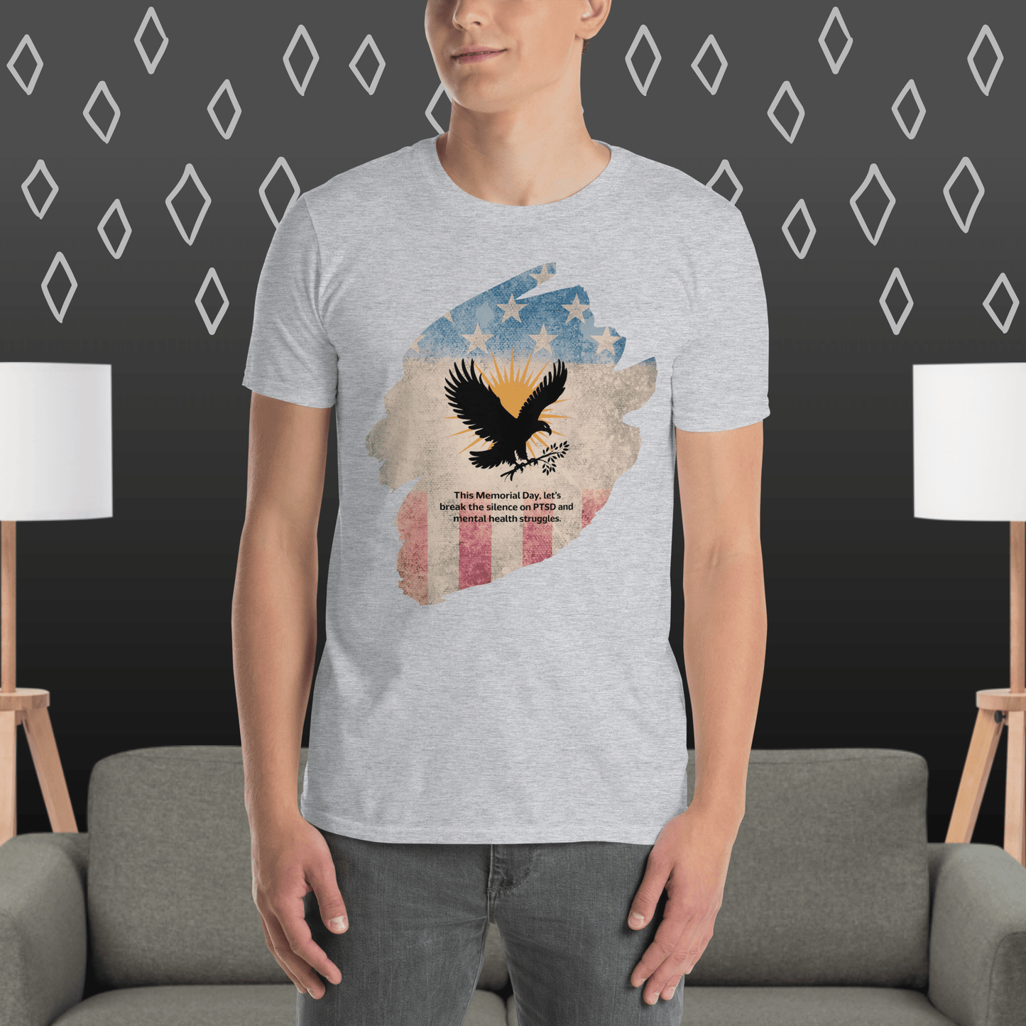 This Memorial Day, Let’s Break The Silence T-Shirt | Veteran Tribute Gift | PTSD Awareness Shirt | Memorial Day Tee | Mental Health Support Unisex Shirt