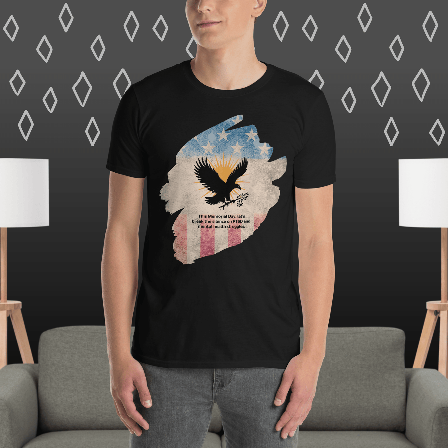 This Memorial Day, Let’s Break The Silence T-Shirt | Veteran Tribute Gift | PTSD Awareness Shirt | Memorial Day Tee | Mental Health Support Unisex Shirt