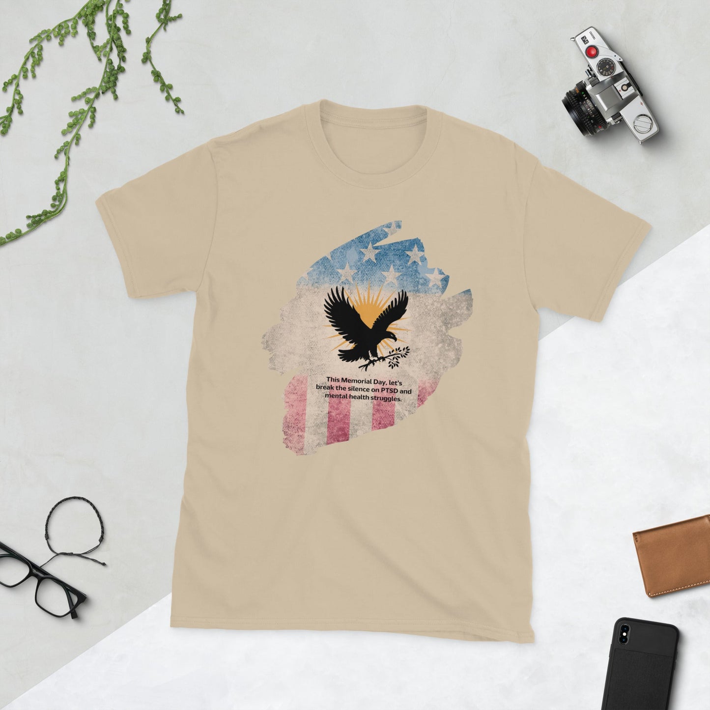 This Memorial Day, Let’s Break The Silence T-Shirt | Veteran Tribute Gift | PTSD Awareness Shirt | Memorial Day Tee | Mental Health Support Unisex Shirt