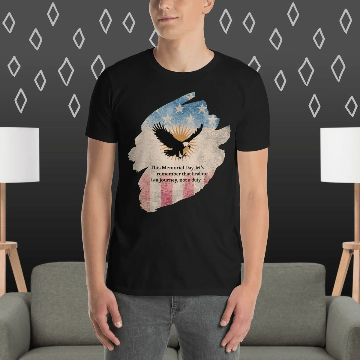 Shop our this memorial day lets remember short sleeve unisex t shirt featuring the Black style option from MySisterIsASurvivor.