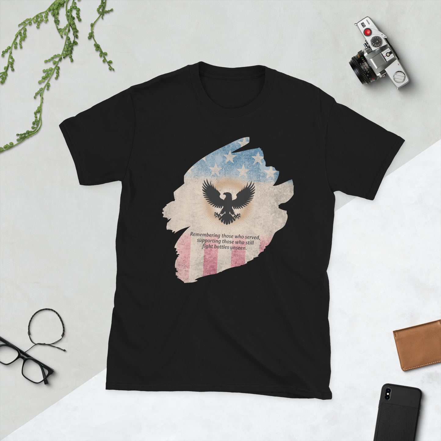 Remembering Those Who Served T-Shirt | Veteran Tribute Gift | PTSD Awareness Shirt | Memorial Day Tee | Mental Health Support Unisex Shirt