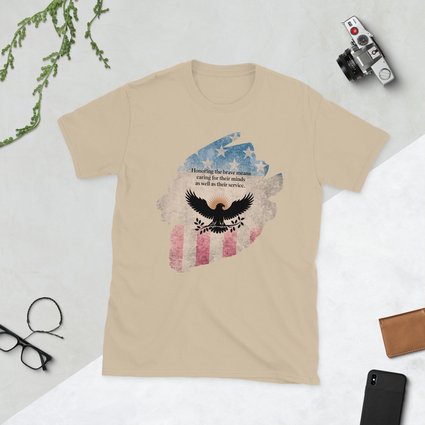Honoring The Brave T-Shirt | Veteran Tribute Gift | PTSD Awareness Shirt | Memorial Day Tee | Mental Health Support Unisex Shirt